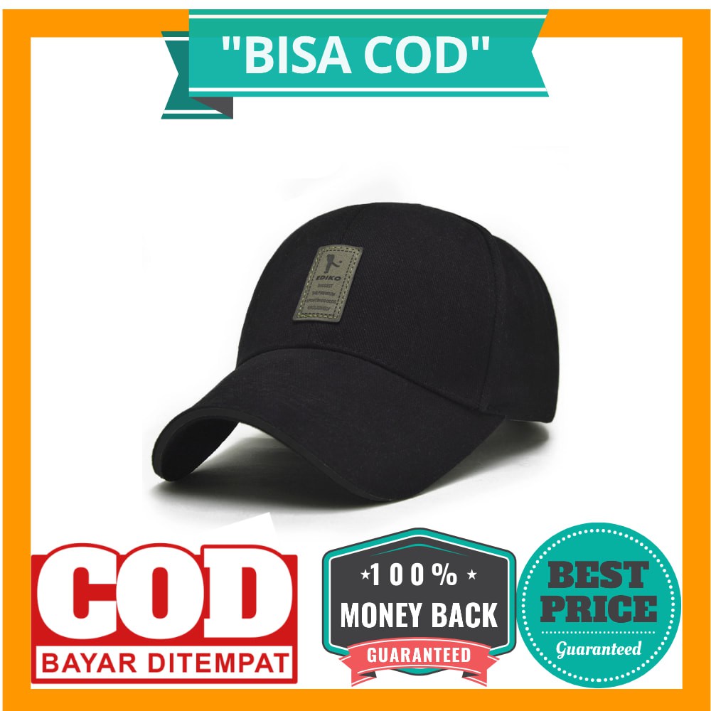 BISA COD EDIKO Topi Baseball Golf Logo Ediko Sport Fashion - Black