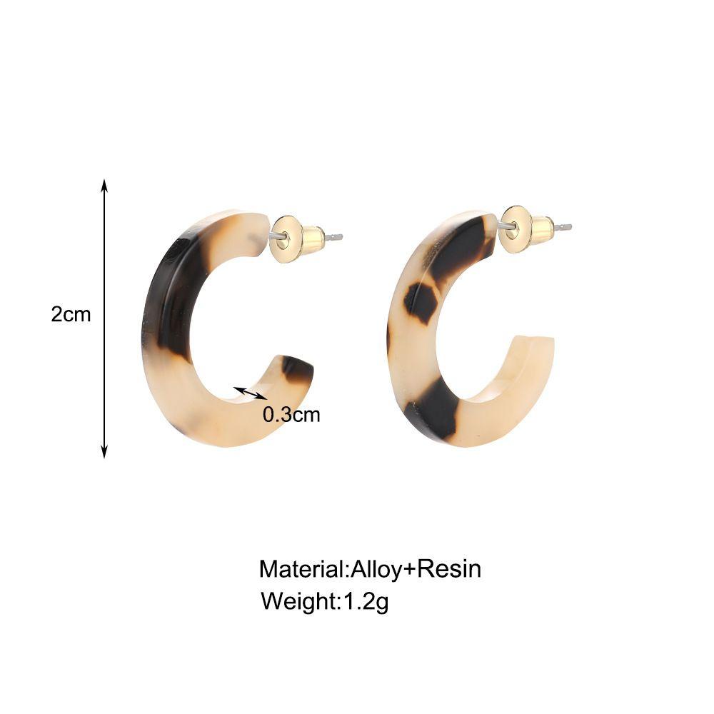 R-flower Earring Trendy Akrilik Wanita Elegan Resin Bulat Geometris