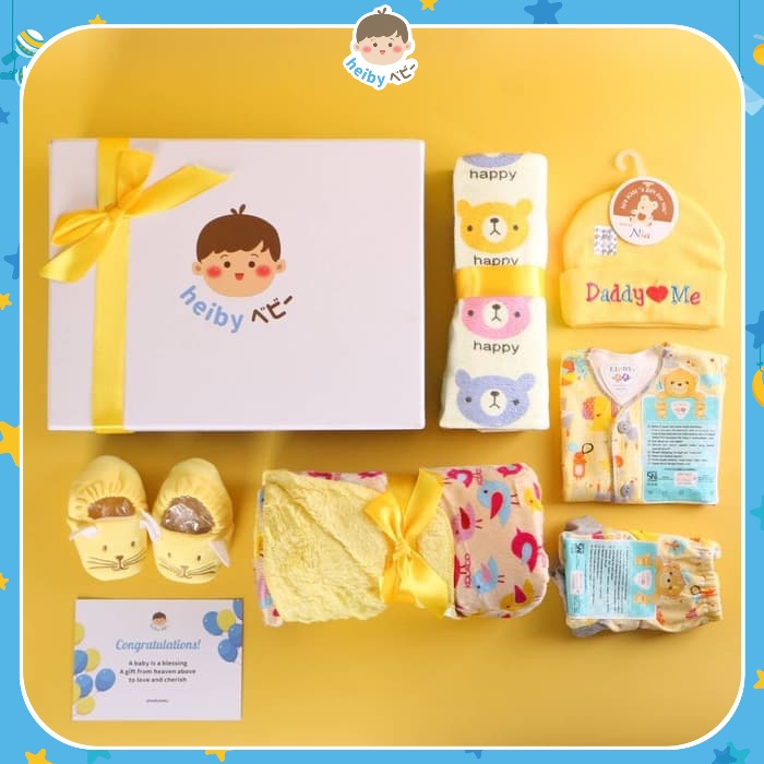 Heiby Baby Premium Gift Box / Kado Bayi New Born (Sunny)