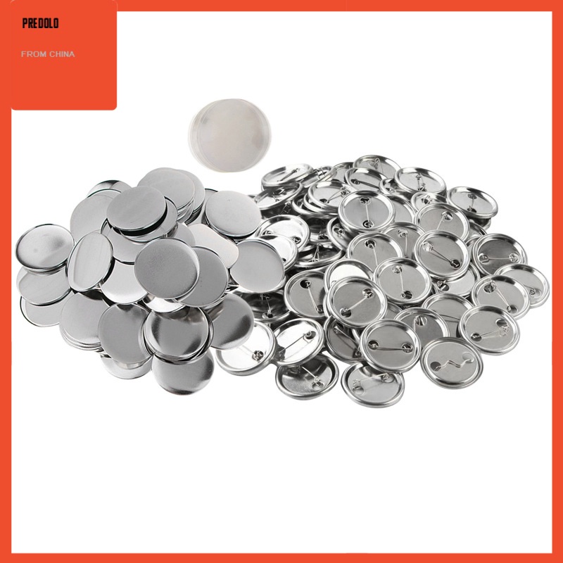 [In Stock] 100Sets Blank Button Badge Parts Material for DIY Gifts Presents Unisex