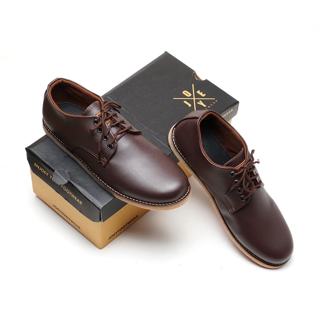 BEST BLACK ORIGINAL x JYF Sepatu Formal Full Hitam Tali Pria Pantofel Kerja Kantor Dinas Resmi Guru Kantoran Wisuda Kuliah Pesta Pernikahan Kondangan Nikah Undangan Wedding Modern Oxford Casual Derby Semi Kulit Premium Joey Footwear Keren Terbaru Branded