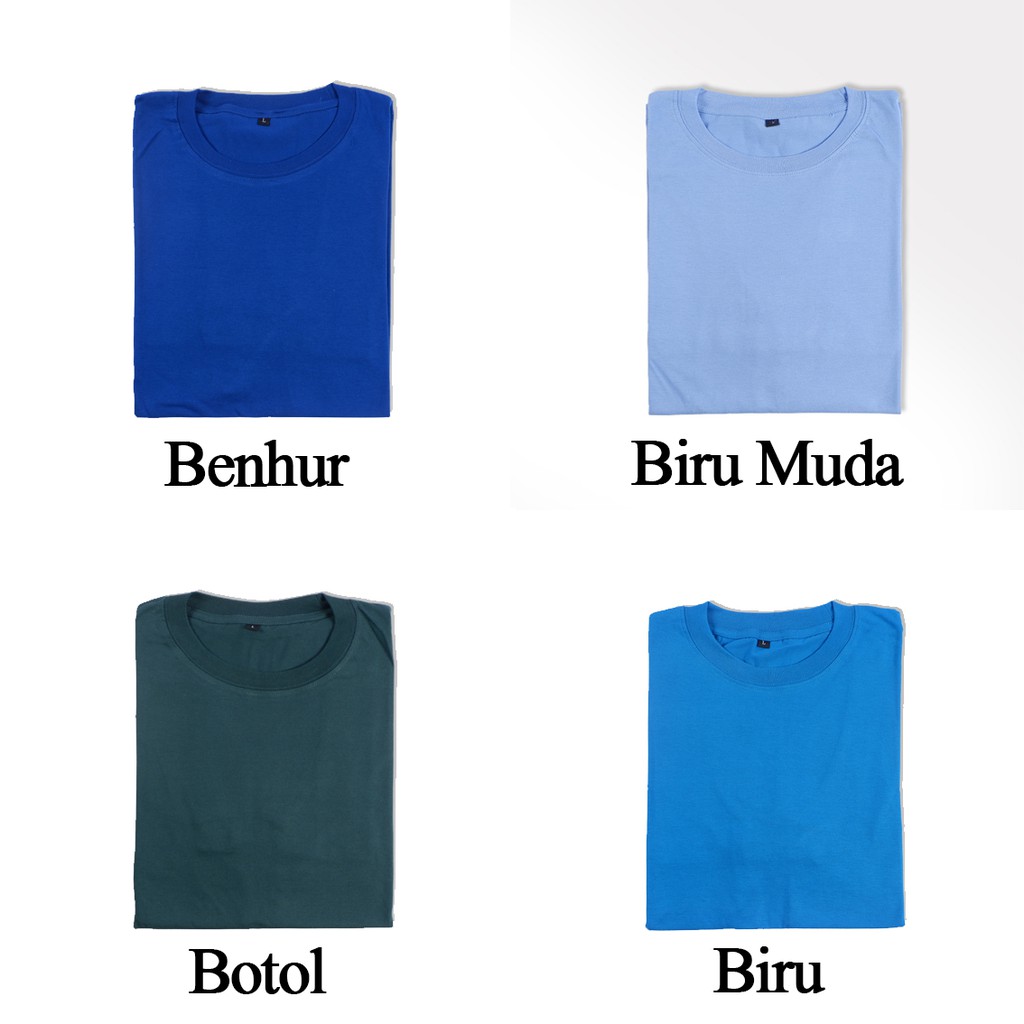 Kaos Polos Lengan Pendek Bahan Cotton Combed 30s Pria Wanita