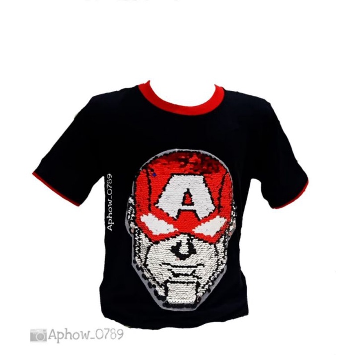 Kaos anak usap karakter Superhero usia 2-10tahun | Real pict