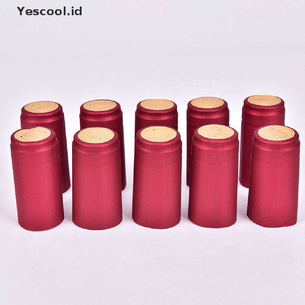 (Yescool) 10pcs Tutup Botol Wine Bahan Pvc Tahan Panas