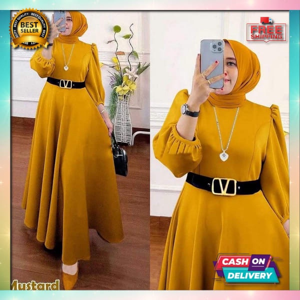 Gemis Perempuan Pesta Kondangan Dres Muslimah Sari Fashion Muslim Terbaru 2023 Gamis Fashion Wanita 