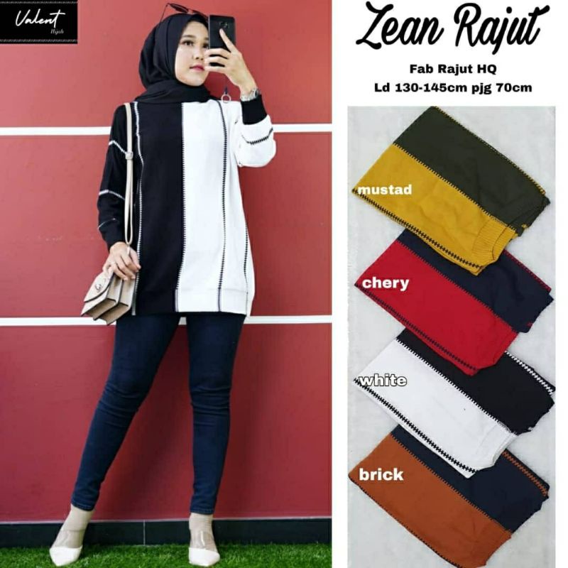 Zean Rajut, ATASAN RAJUT WANITA SUPER JUMBO BAHAN RAJUT PREMIUM LD 130-145 TERJUMBO TERMURAH OOTD