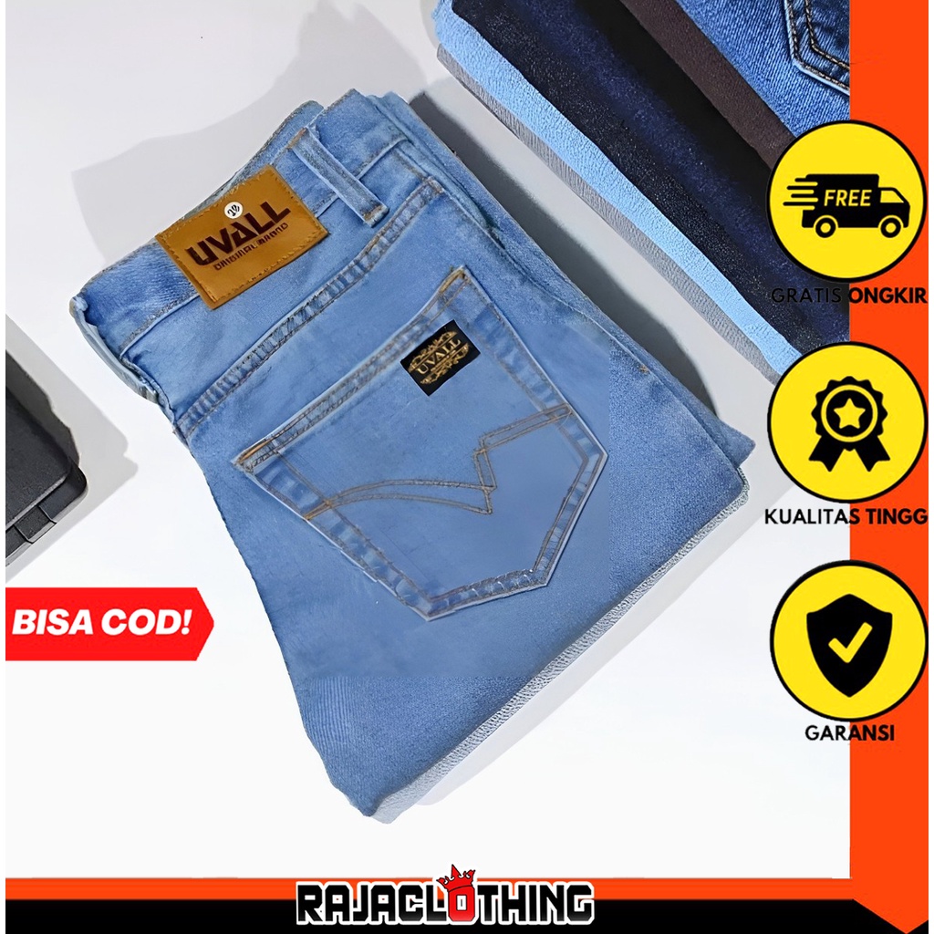 RCL - Celana Jeans Panjang Pria Original Uvall / Celana Panjang Original Denim / Celana Panjang Jeans Pria Standar Uvall Original / Celana Panjang Pria Standar