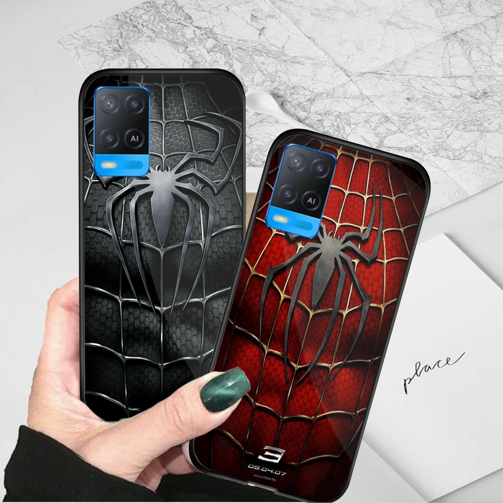 [M8] CUSTOM SOFTCASE HARDCASE GLOSSY Oppo A54 MOTIF SPIDER MAN DESAIN PREMIUM TERBARU TERLARIS