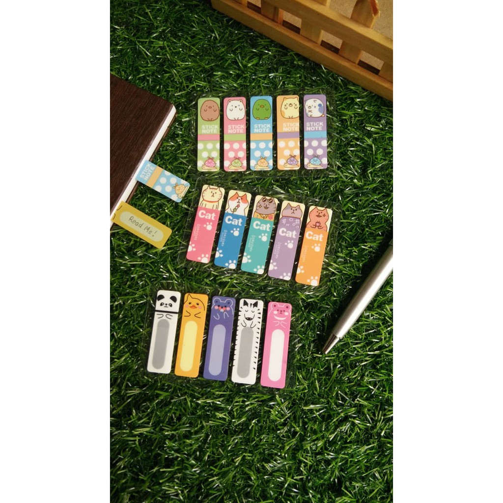 

Sticky Note / Post It / Set Memo Tempel / Stick Marker Bahan Plastik