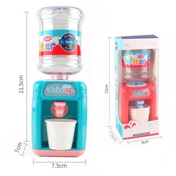 hokkiterus21 Mainan dispenser mini anak nyala asli kluar air dan nyala lampu drinking water child