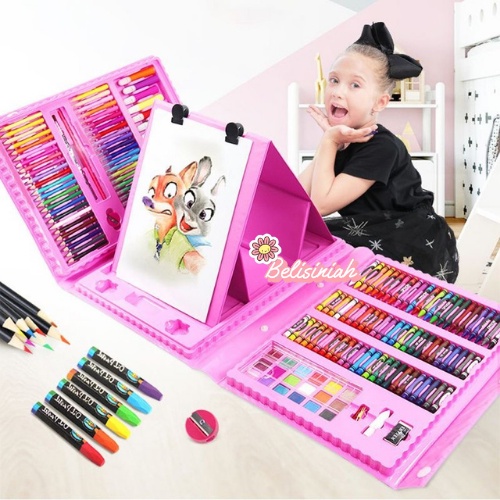 

Mainan Anak Set Spidol CRAYON 208pcs Untuk Melukis/Mewarna