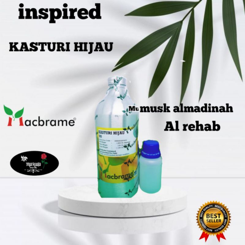 Bibit parfum murni KASTURI HIJAU | MUSK AL MADINAH AL REHAB BY MACBRAME 100 ml