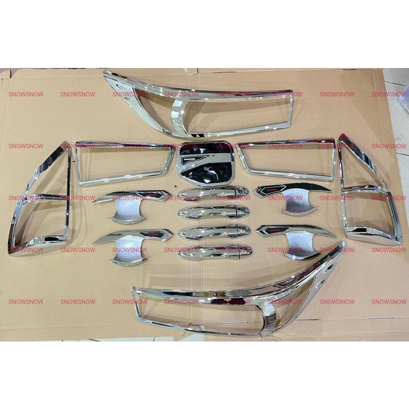 Paket garnish depan belakang outer handle tank cover all new innova reborn 2016 2022 chrome