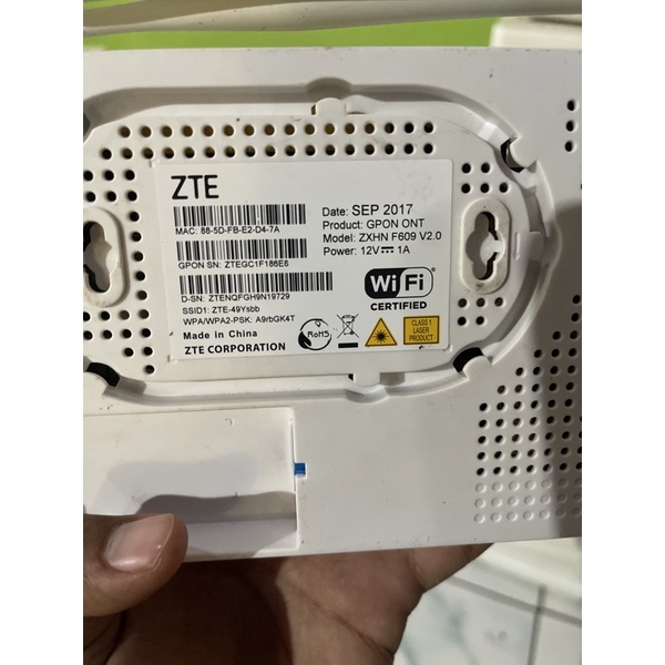 ONT GPON ZTE F609/f660 V2/V8 Plus Adaptor