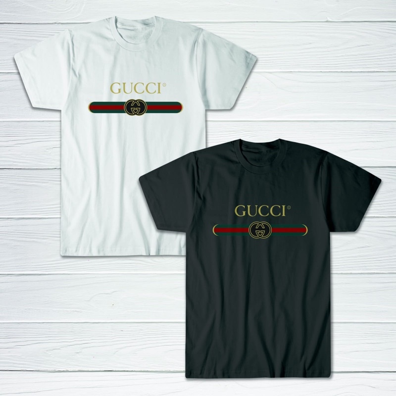 Baju Kaos Distro Gucci Gucci Gucciie Pria Wanita Katun Combed 24S
