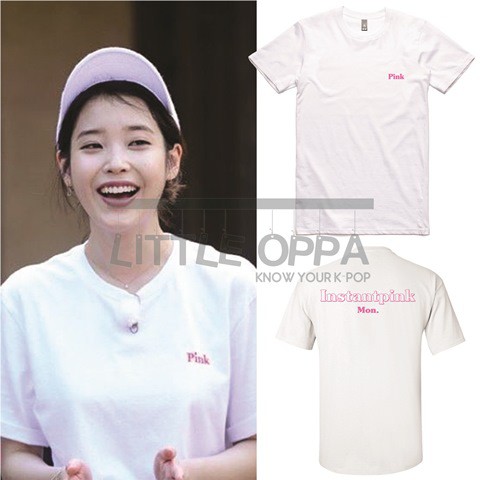 KAOS T-SHIRT IDOL FASHION IU INSTANT PINK