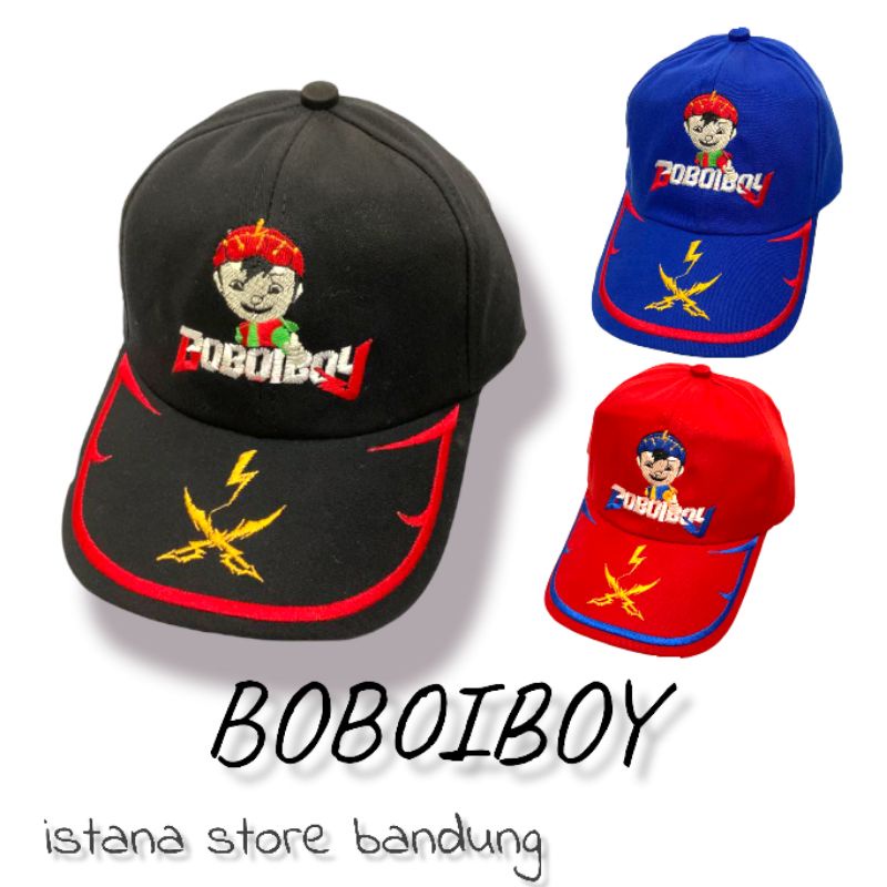 Topi Anak Boboiboy Halilintar Baseball Cap Lucu Fashion Anak Laki Laki Karakter Boboboy Halilintar