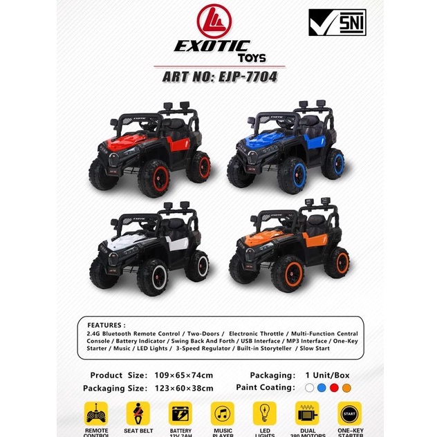 EXOTIC 7704 7706 7707 7712 7713 7714 7716 7720 7720+ MAINAN ANAK MOBIL AKI JEEP OFFROAD OFF ROAD EJP 7704 EJP 7706 EJP 7707 EJP 7712 EJP 7713 EJP 7714 EJP 7716 EJP 7720 EJP 7720+ EJP7704 EJP7706 EJP7707 EJP7712 EJP7713 EJP7714 EJP7716 EJP7720 EJP7720+