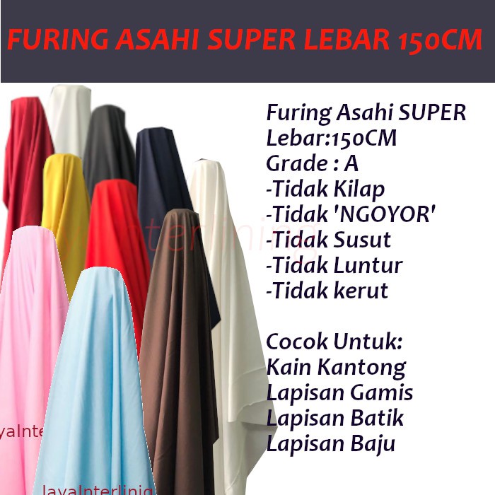 Kain Furing Asahi Super LEBAR 150 Cm HALUS Meteran Murah