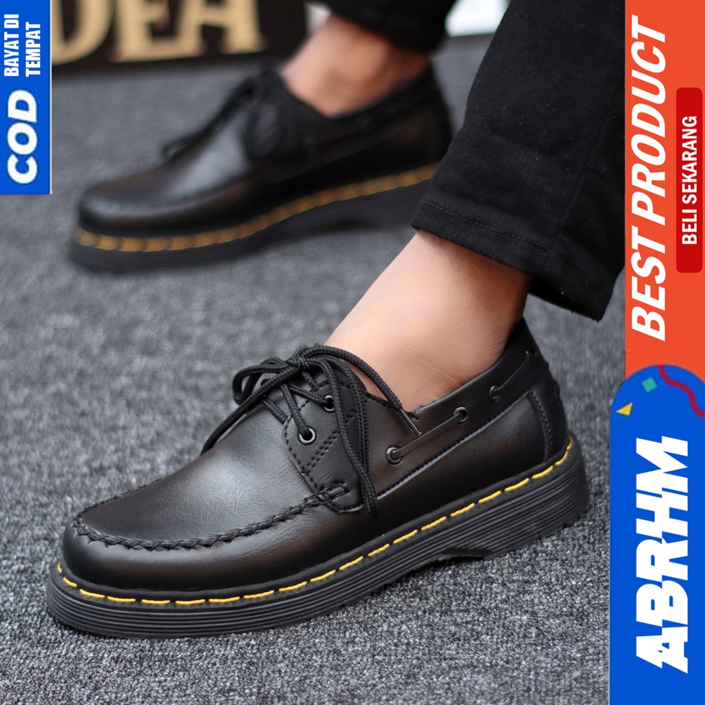 Sepatu Pantofel Kerja Formal Casual Hitam Pria Abrhm Daniel