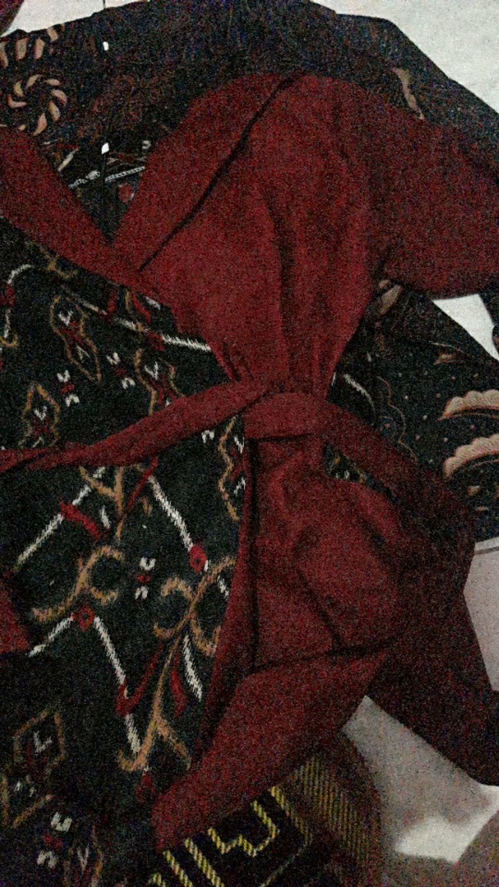 Tey-17 Batik Wanita Asj Sa Hrb026 Kenongo Kemeja Tosca Pendek