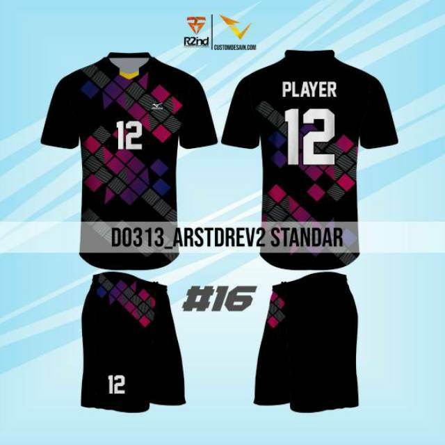 Jersey baju voli mizuno printing original