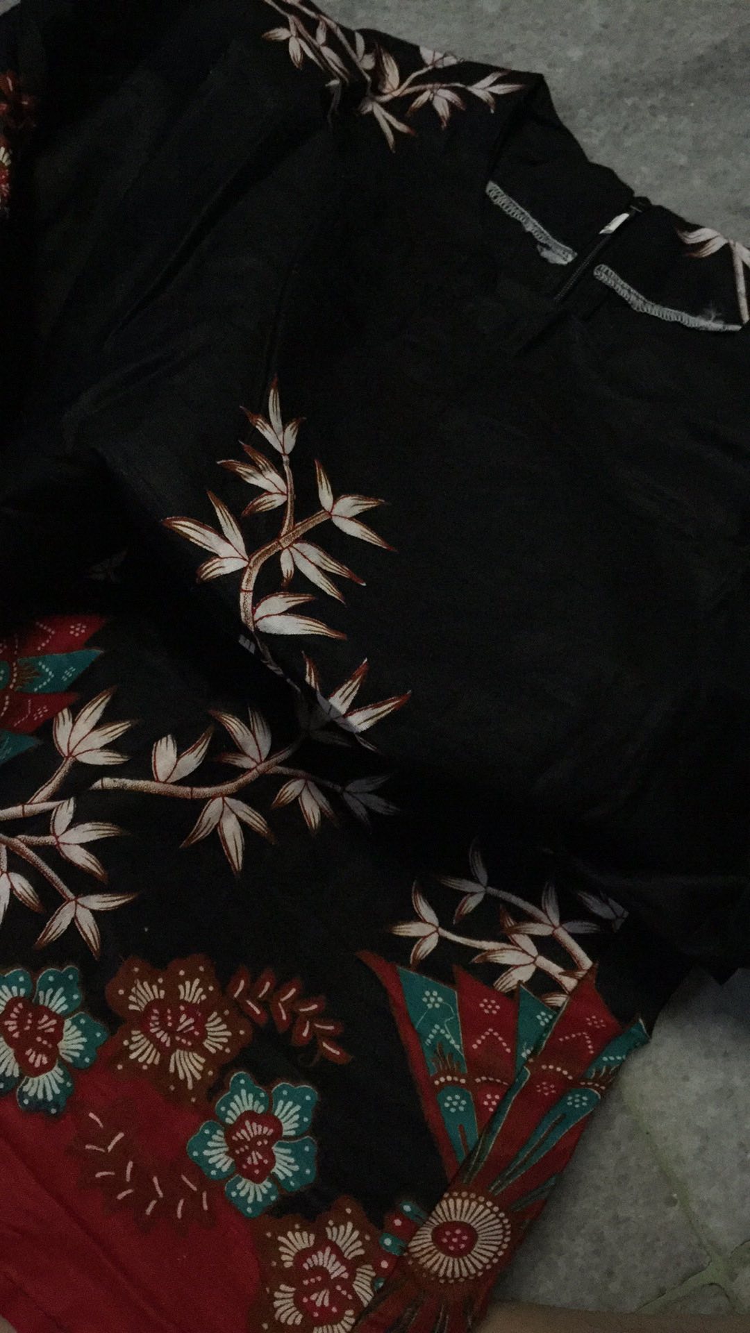 Dress Batik Wanita Lengan 3/4 Model Vintage Elegan Slim Versi Korea Print Bunga Ukuran Yumna Couple