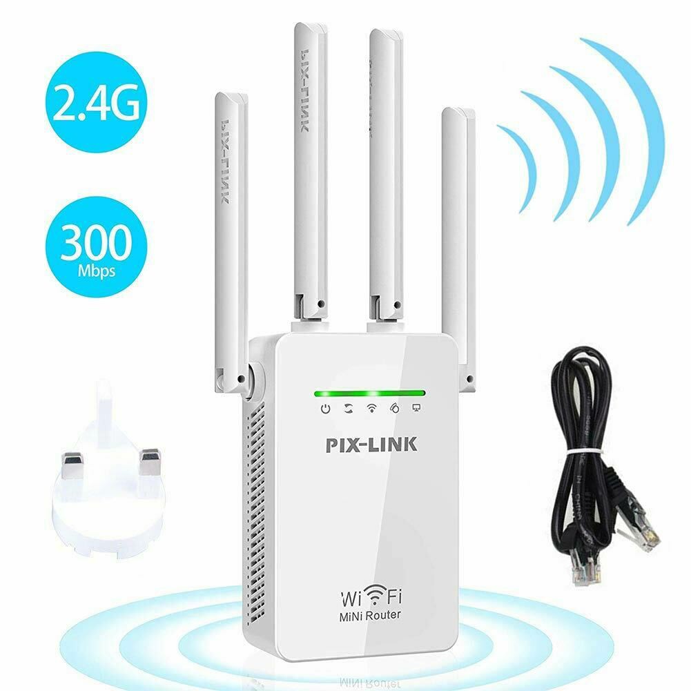 Pix Link 300m 4 Antena Penguat Sinyal Wifi Range Booster Penguat Sinyal Router Repeater Pengulang Nirkabel Penguat Sinyal Shopee Indonesia