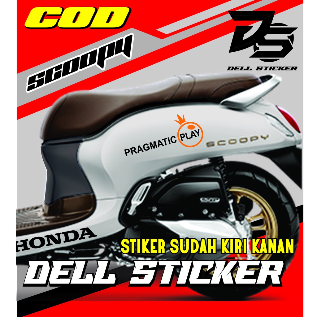 STIKER SCOOPY PRAGMATIC PLAY / STICKER SCOOPY / STRIPING SCOOPY / STIKER VESPA / STIKER MOTOR HONDA 