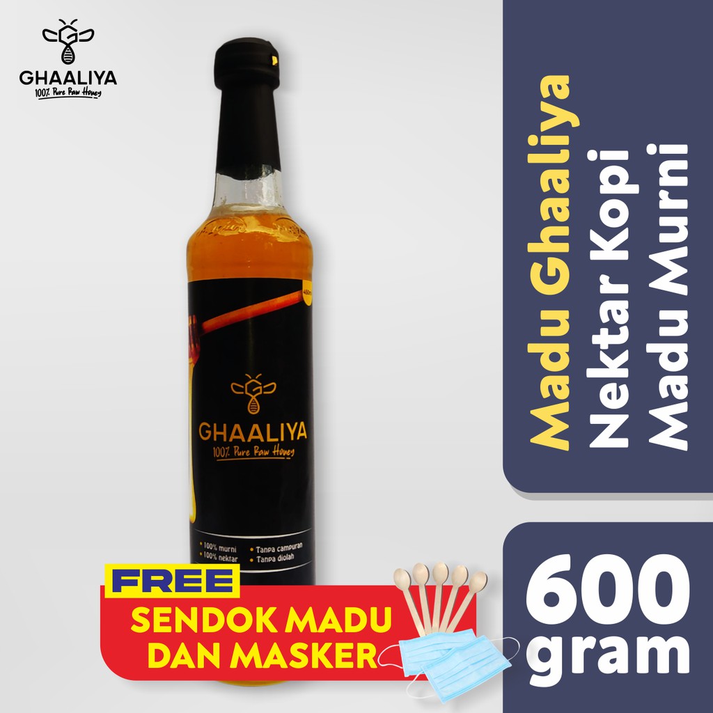 

Madu Murni Asli Nektar Bunga Kopi 450ml/600gram - Madu Ghaliyaa