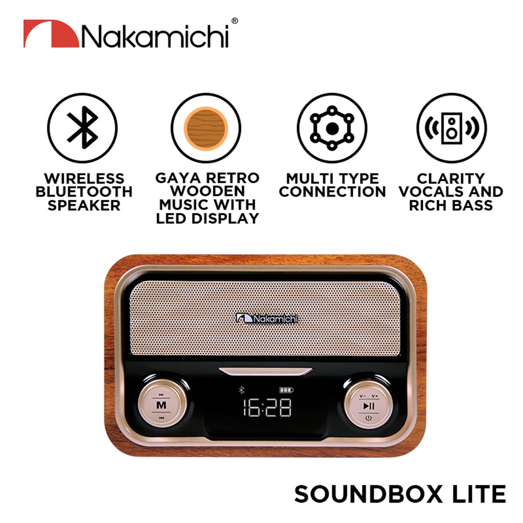 Nakamichi Soundbox LITE Speaker Portable Audio Wireless Bluetooth