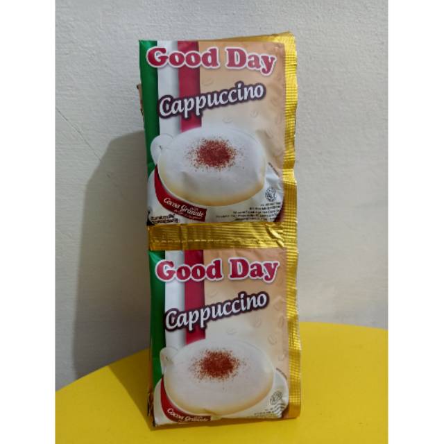 

Kopi good day capucino per renceng isi 10 pcs