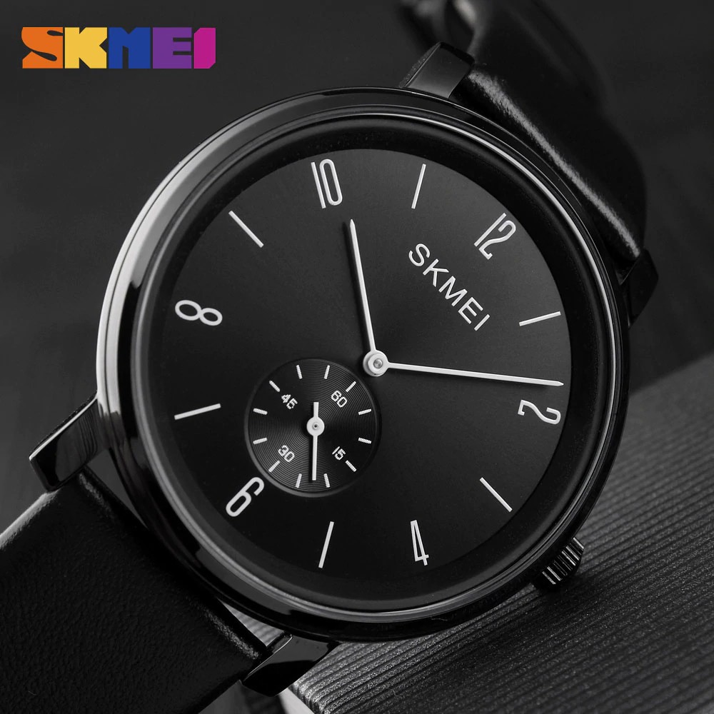 Jam Tangan Pria / Jam Tangan Kulit SKMEI 1398 Analog /  Luxury Male Business Leather Strap / SKMEI