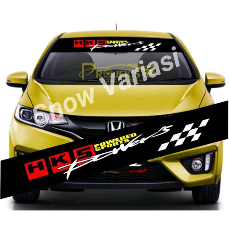 Stiker Kaca Mobil Depan Belakang HKS Powered Sports