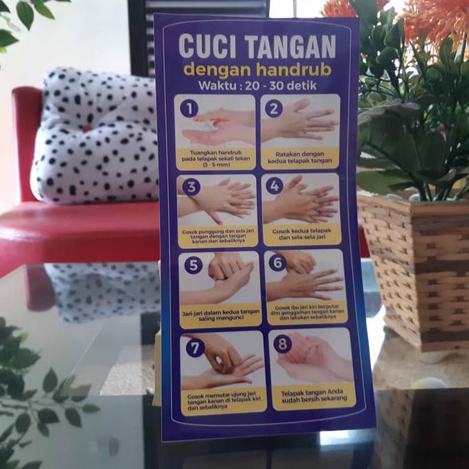 

Stiker Mirror/Chromo Petunjuk Cuci Tangan dg Handscrub TERBATAS
