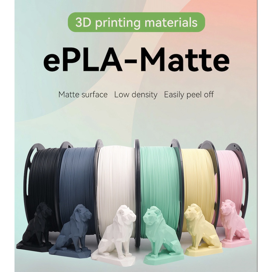 eSUN PLA Matte Premium 3D Filament Warna Soft Neat Winding Lebih Kuat