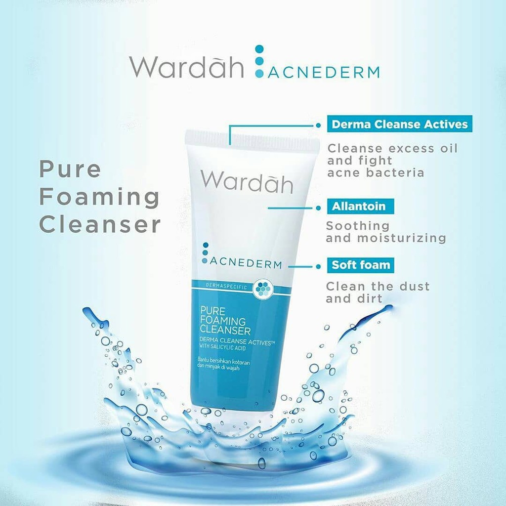 ❤ Wardah Acnederm Series Cleanser Toner Day Night Cream Acne Pore / acnederm face powder BPOM