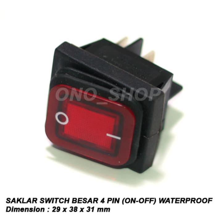 Perlengkapan Listrik - Saklar Broco - Saklar Saklar Switch Besar 4 Pin (On-Off) Waterproof Produk