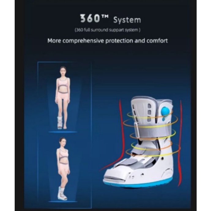 walking boots air bag AFO pasca cidera, operasi, rehabilitasi otrhopedi