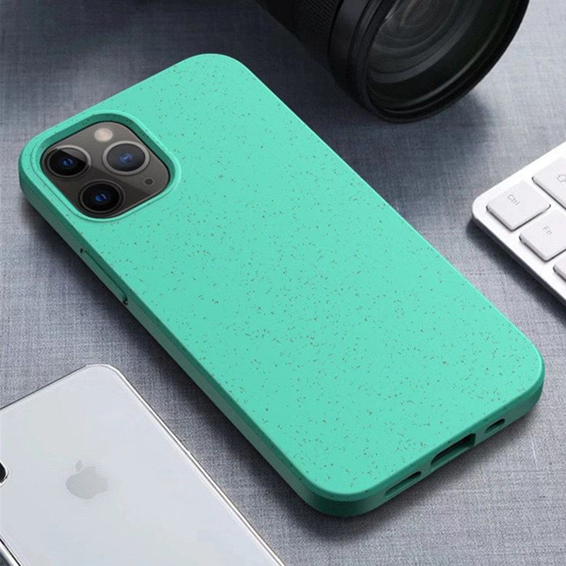 IPHONE Casing Ponsel Bahan Jerami Gandum Biodegradable Terbaru Kompatibel Dengan Iphone14 13 12 11 Pro MAX X XS MAX XR 6 7 8 Plus Perlindungan Terhadap Jatuh Tutup Belakang