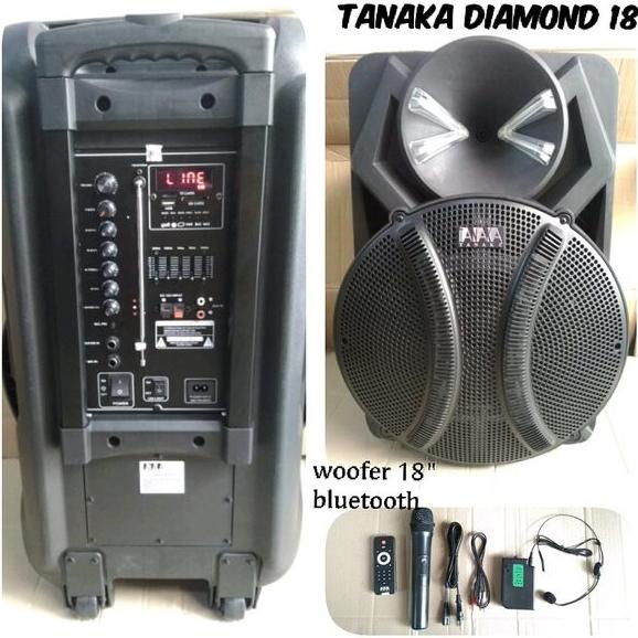 SPEAKER BOX AKTIF 18 INCH PORTABLE TANAKA DIAMOND 18 THT64646U64