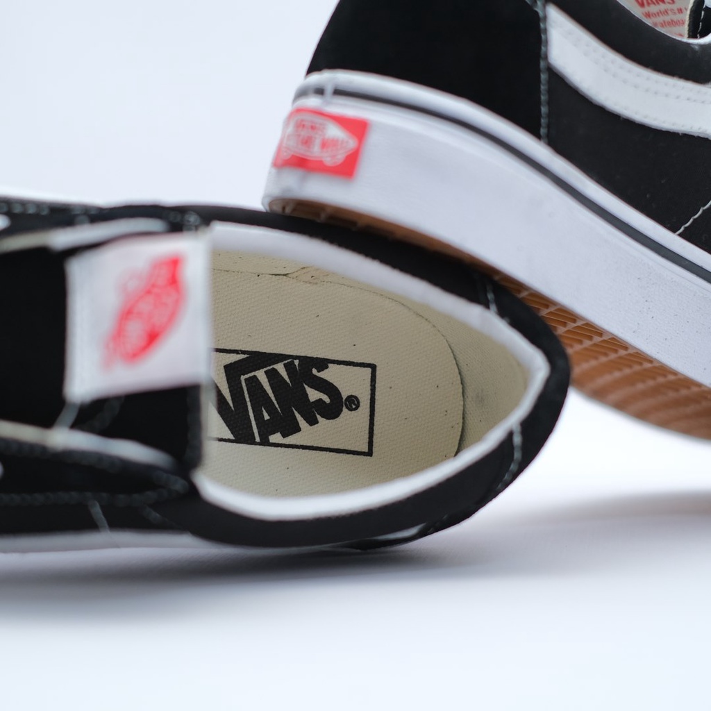 SALE DISKON! V4NS SK8-LOW BLACK/WHITE CLASSIC 100% ORIGINAL BNIB