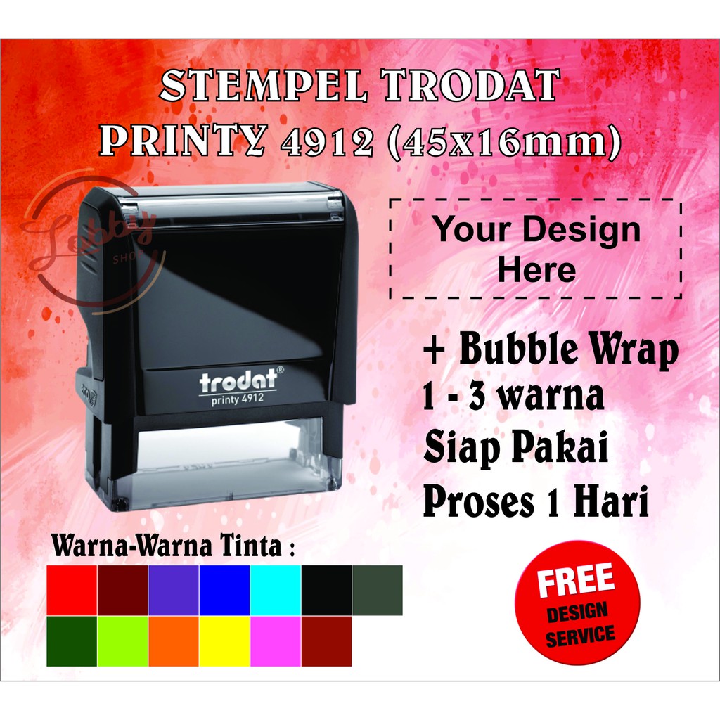 

Stempel Trodat 4912 (45x16mm) Stempel nama Praktis Stempel warna stempel toko Stempel Dokter