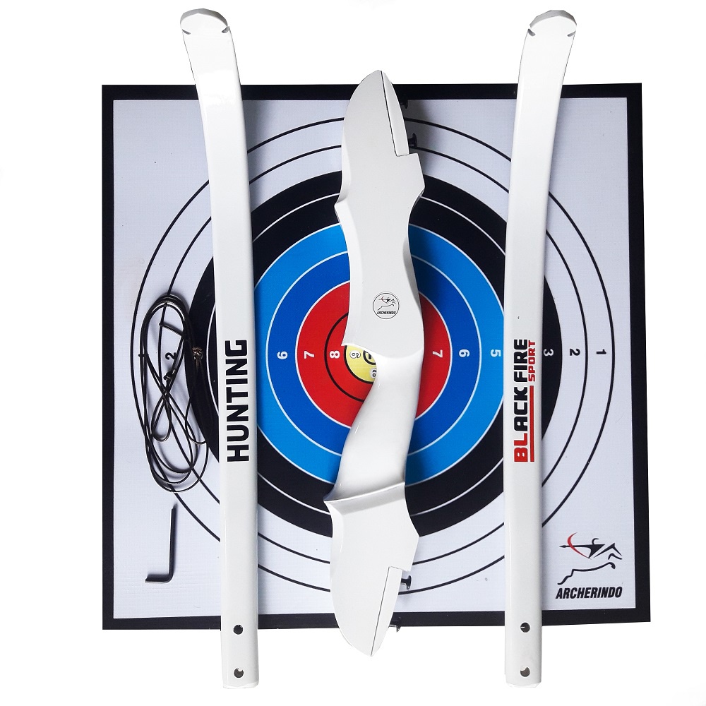 Bow Archery R50 Bolt System Full White - Panahan Dewasa R50 Baud Putih Plus Aksesories