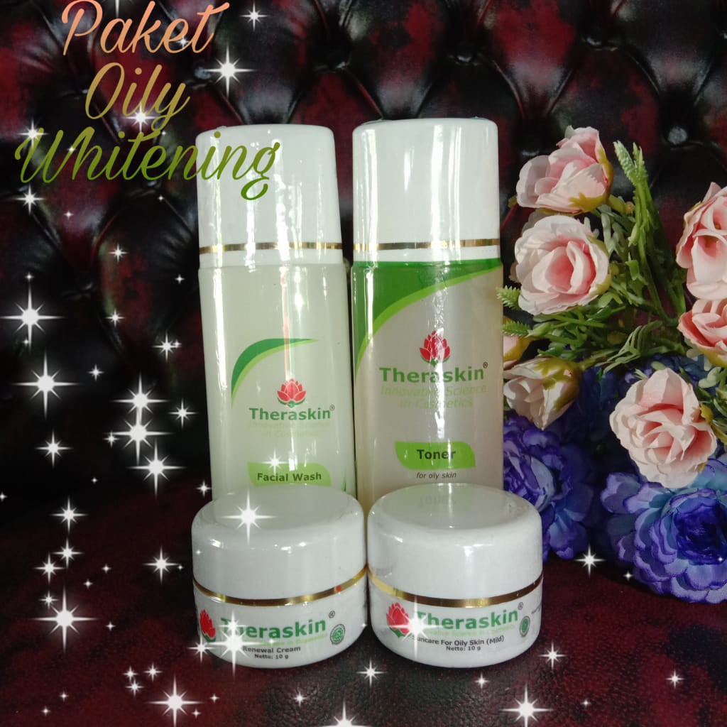 PAKET WHITENING OILY/PAKET GLOWING THERASKIN