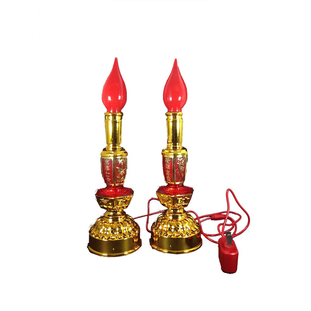 LAMPU LED LILIN LISTRIK WARNA EMAS DOUBE GUNA 6INCH