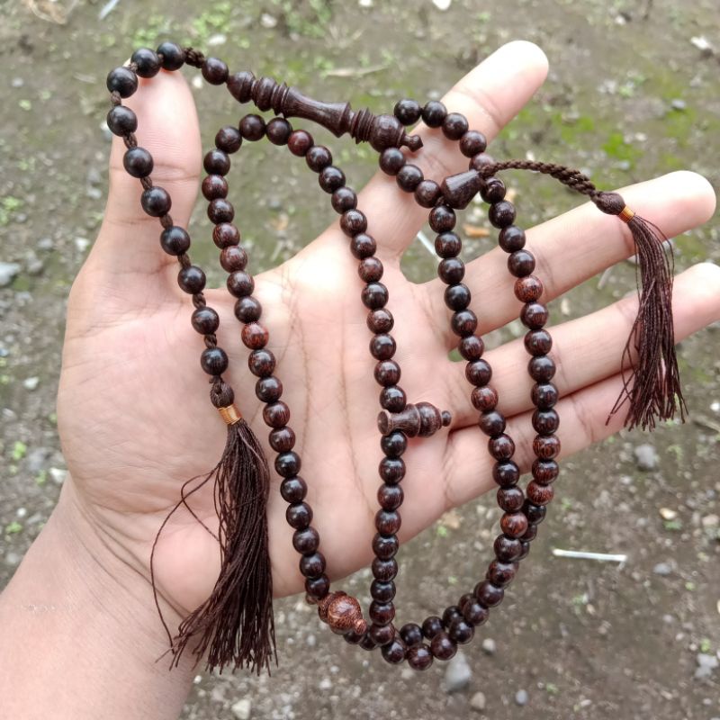 Tasbih Kayu Galih Asem Size 6mm Kualitas Tasbih Antik Super!!