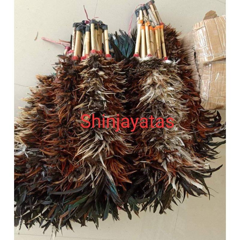 KEMOCENG JUMBO 70cm BULU AYAM JAGO ASLI
