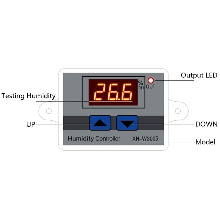 Humidity Controller Digital Hygrostat Control 220V 10A XH-W3005