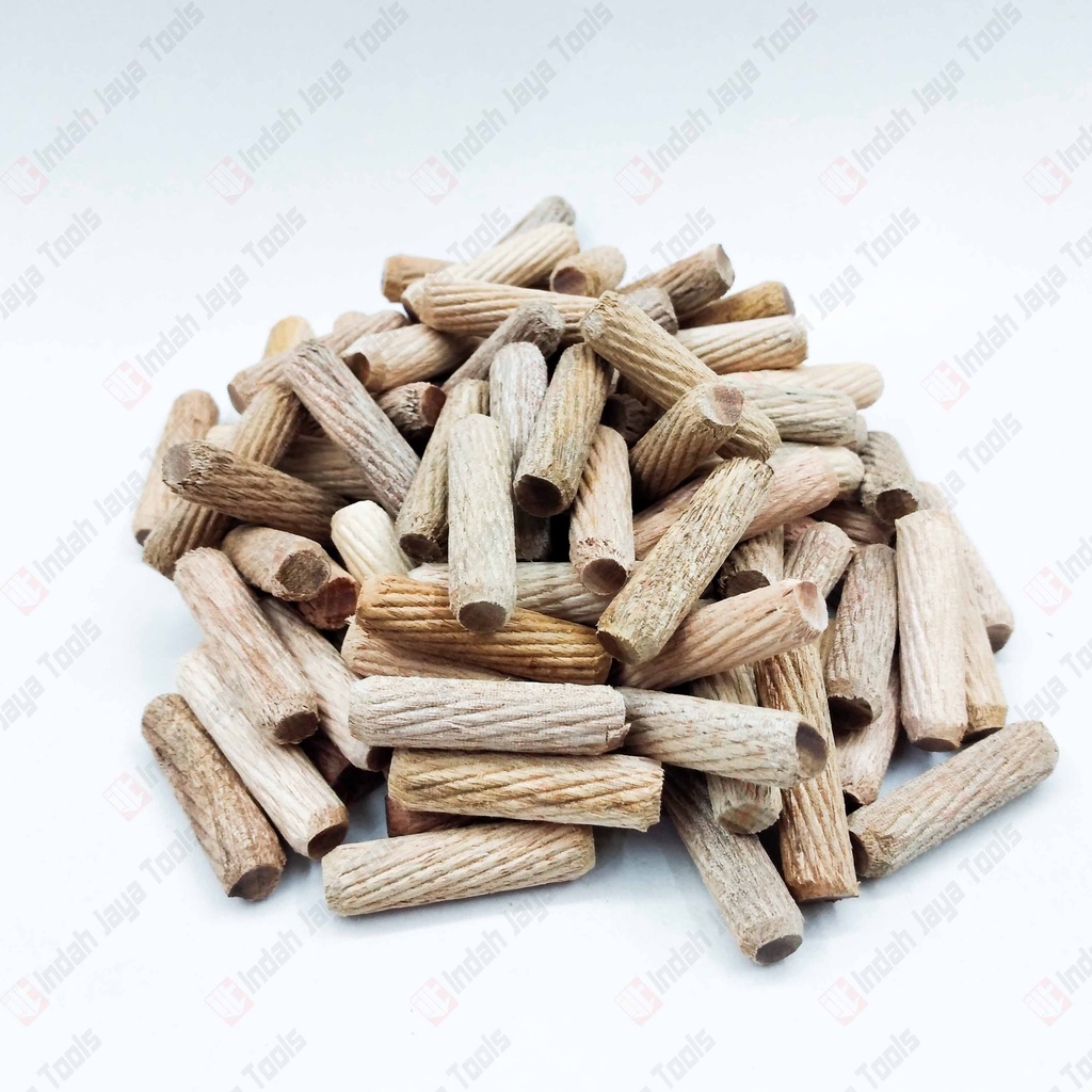 DOWEL Kayu Ulir 10 x 40 MM 100 Pcs Pen Sambungan Stik Kayu Bulat